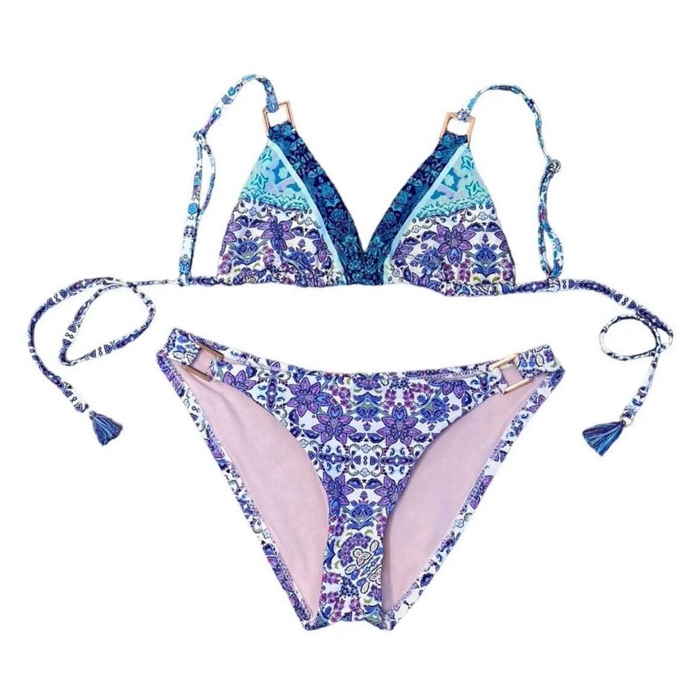 Nanette Lepore - Azalea Adjustable Bikini Set - Blue/Purple - US4